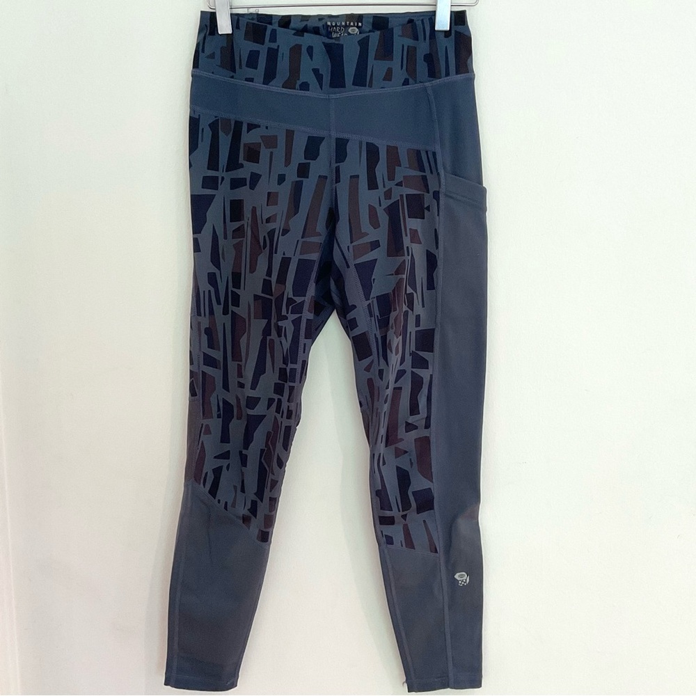 Mountain Hardwear Navy and Black Patterned Leggings